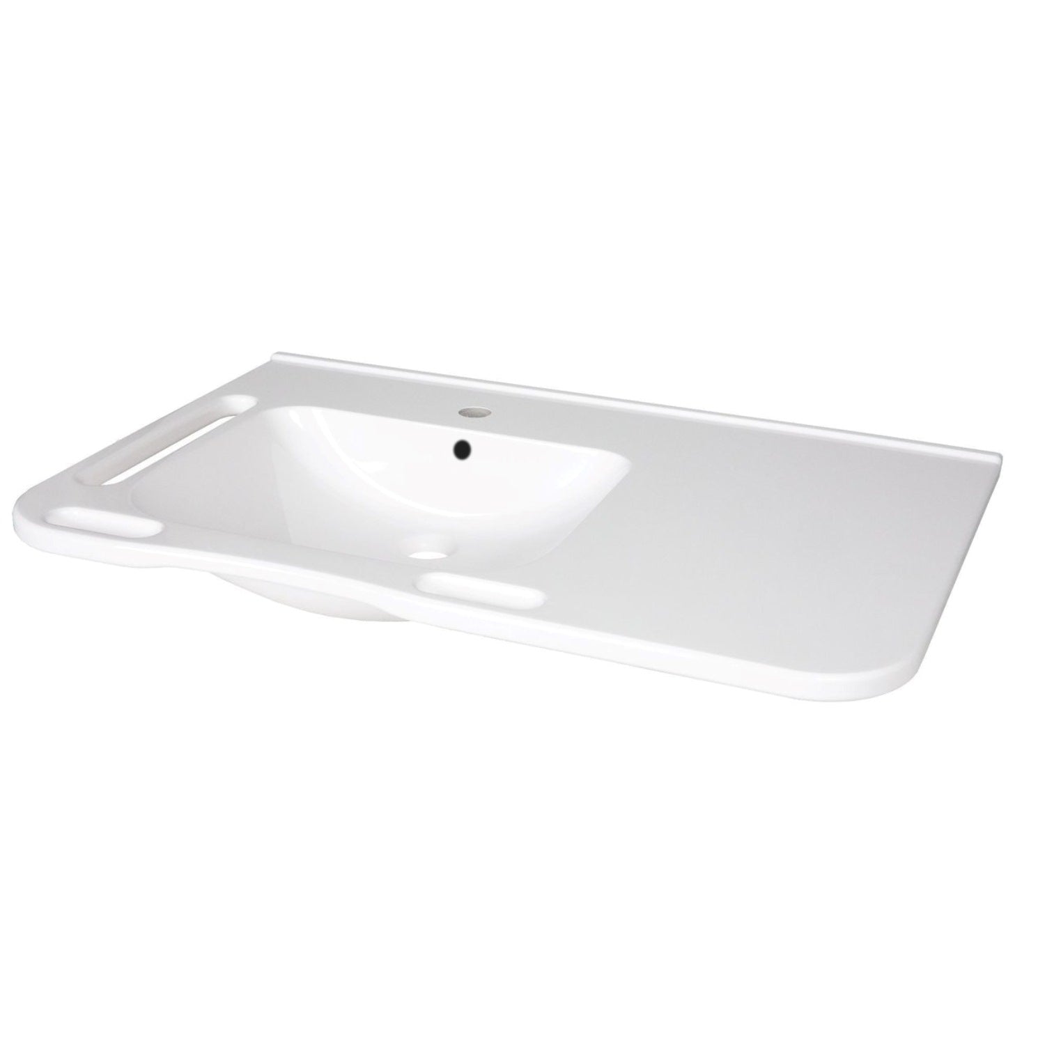 KIBOMED GTM802 - behindertengerechtes Waschbecken (links), mit Ablagefläche, 845x555 mm